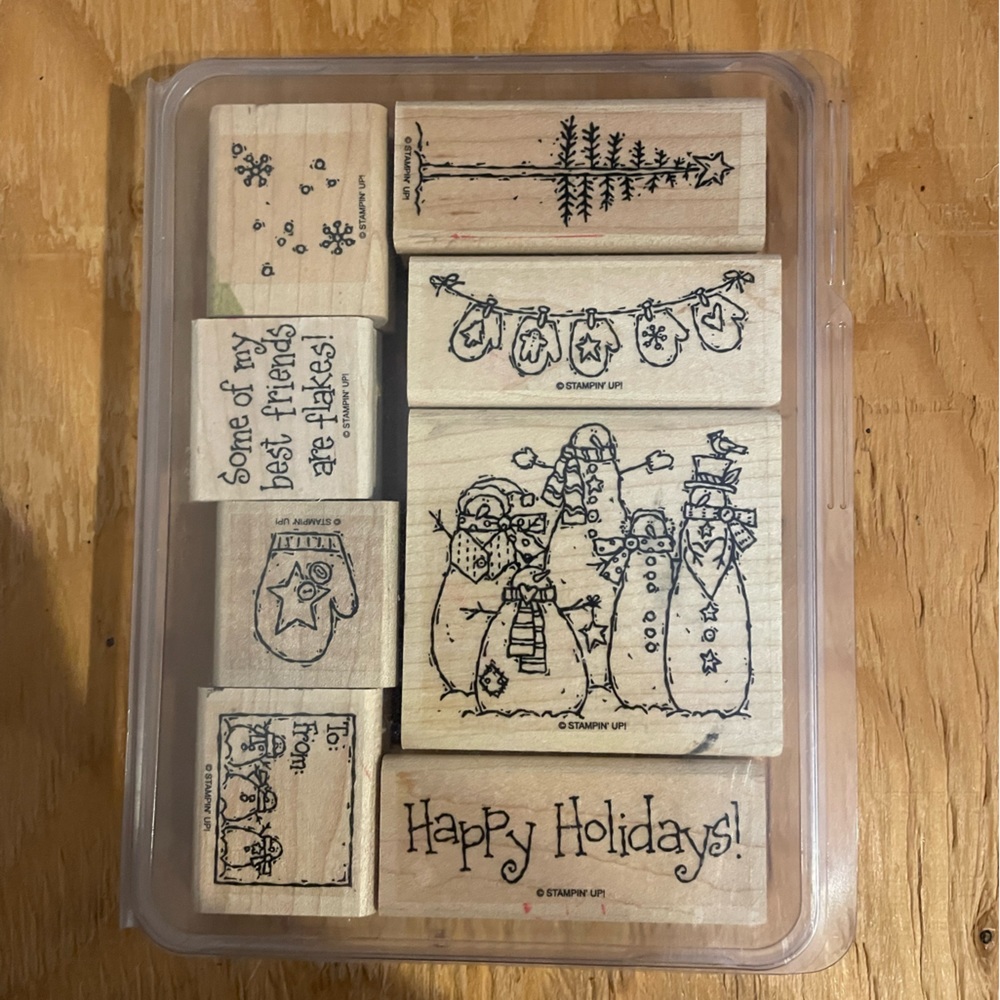Stampin Up Set- Flaky Friends (wood blocks)
